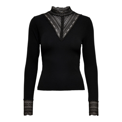 Onltilde bluse - Black/black lace