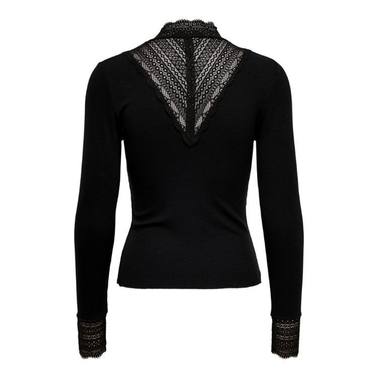 Onltilde bluse - Black/black lace