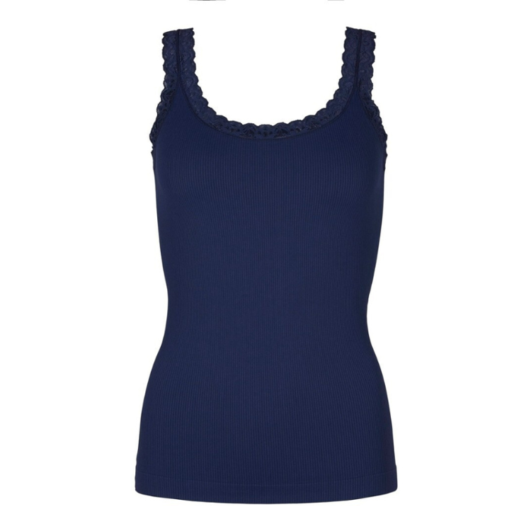 Frida rib top - Blu