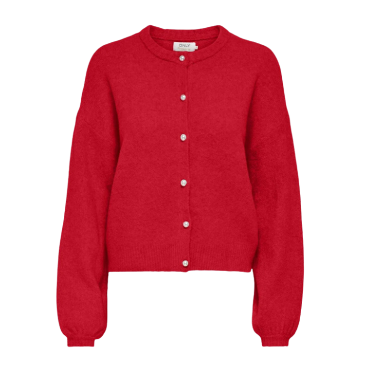 Onlisabella cardigan - Racing red