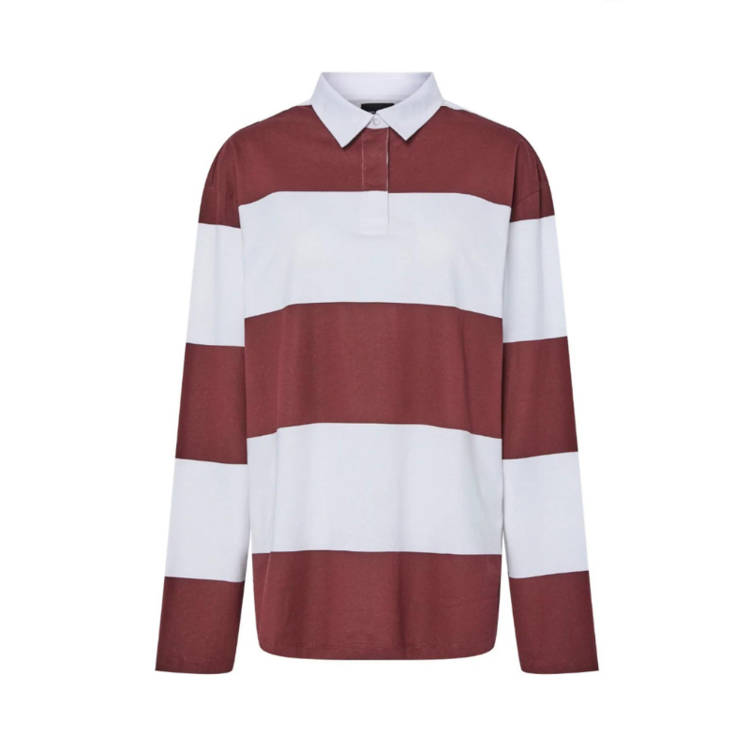 Pcfrida polo - Tawny port/white