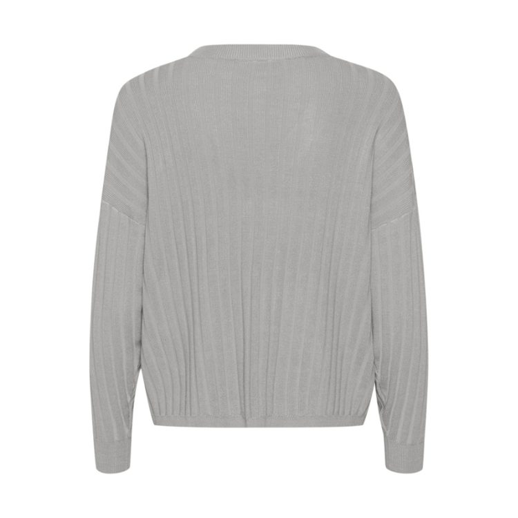 Kalola strikbluse - Grey melange