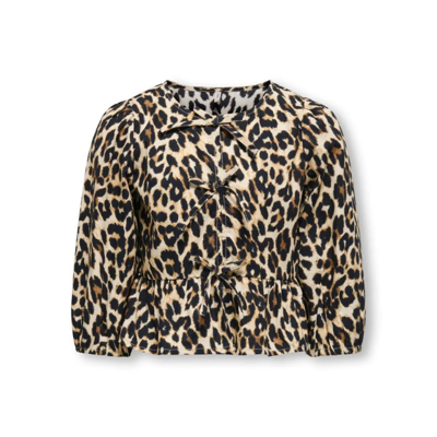 Kogclara bluse - Black/leo