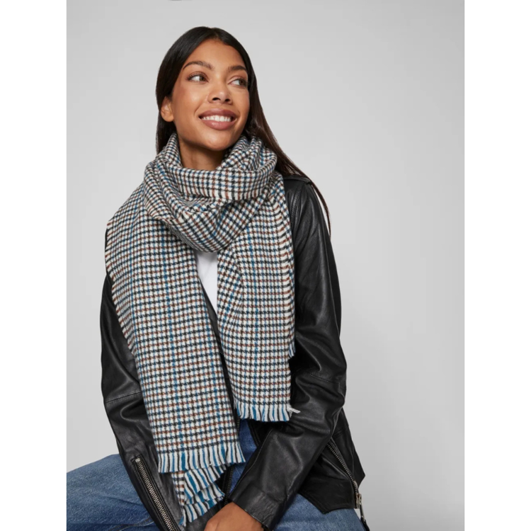 Videbree scarf - Moroccan blue/black