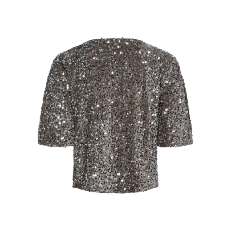 Pckam top - Morel silver sequins