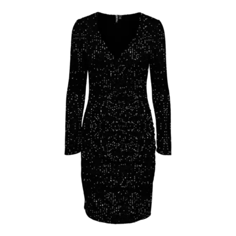 Pcdelphia kjole - Black/black sequins