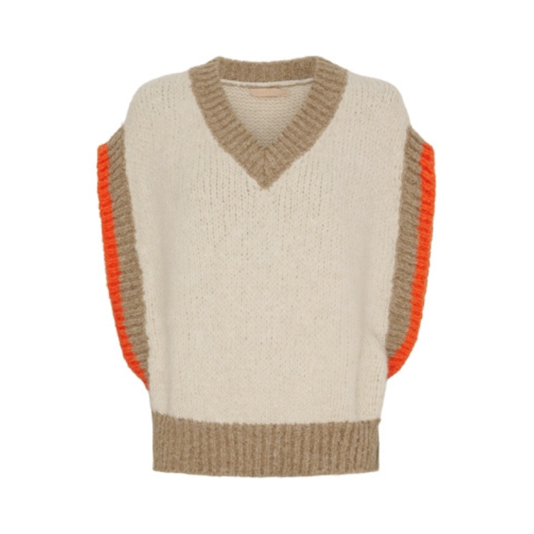 Mdcmie vest - Beige/camel/orange