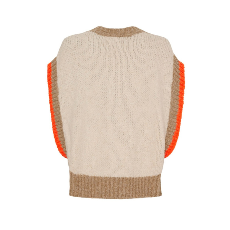 Mdcmie vest - Beige/camel/orange