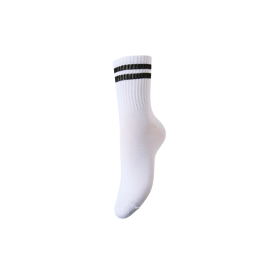 Pccally sock - Bright white/black