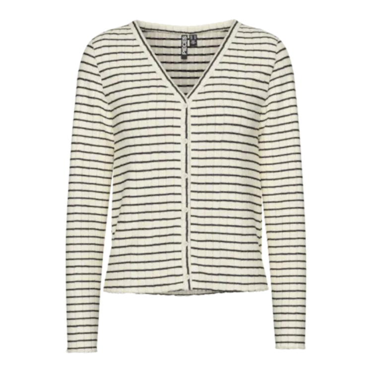 Pciris cardigan - Birch/black