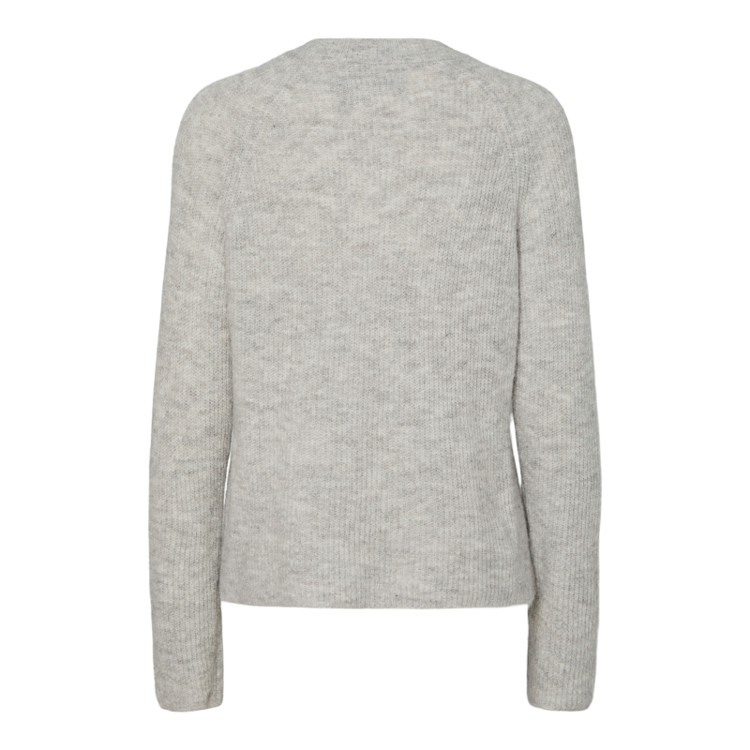 Pcellen strik bluse - Light grey melange