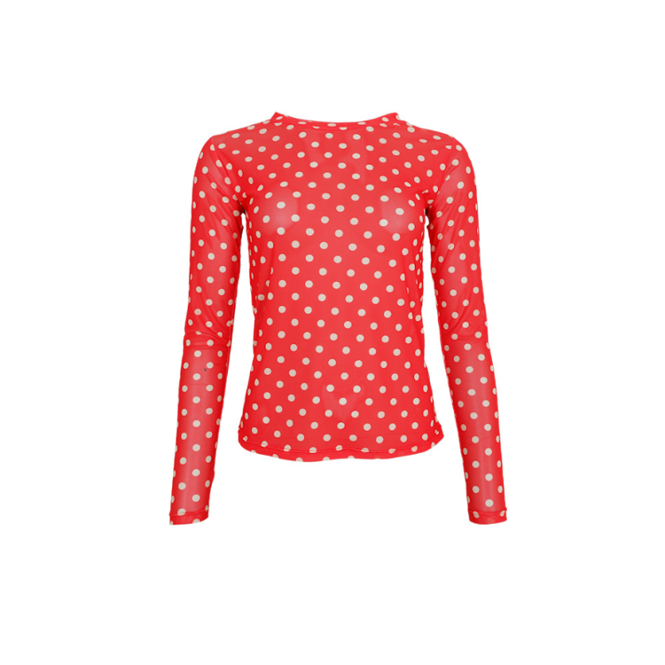 Bcannie mesh bluse - Red dotted