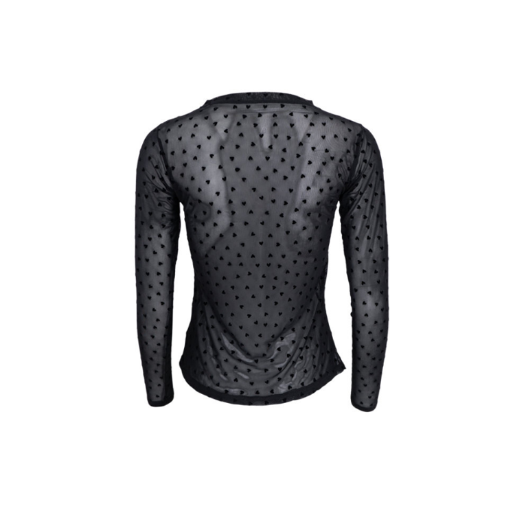 Bcisole mesh bluse - Black heart