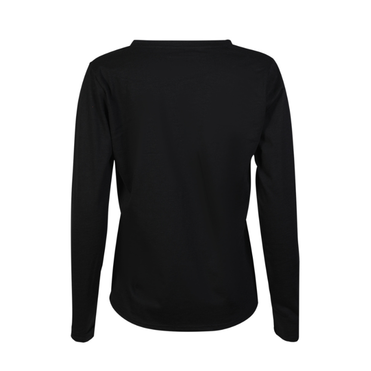 Ulla ls v-hals t-shirt - Black