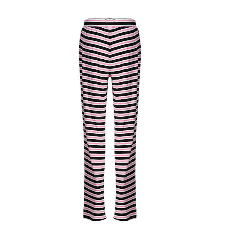 Natalia straight buks - Black bubblegum white stri