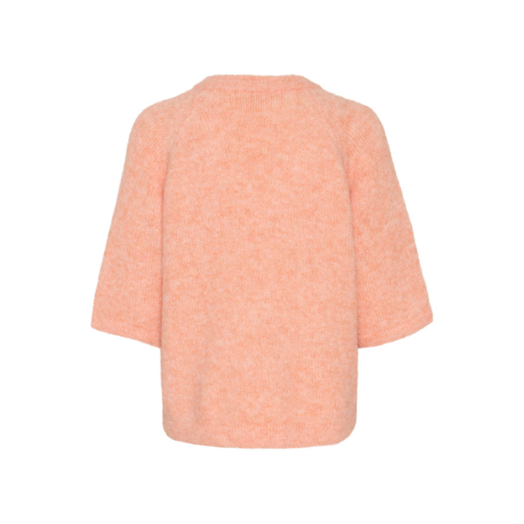 Kaemilie v-hals strikbluse - Peach Nectar