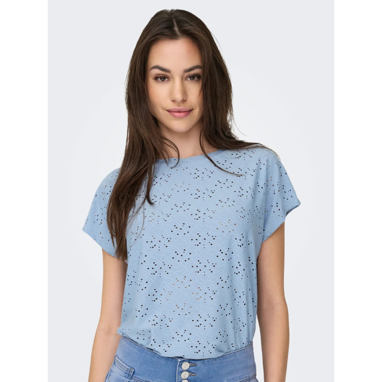 Onlsmilla t-shirt - Soft chambray