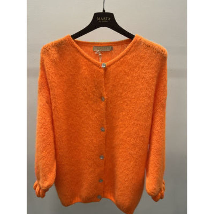 Mdcjuliana strik cardigan - Orange fluo