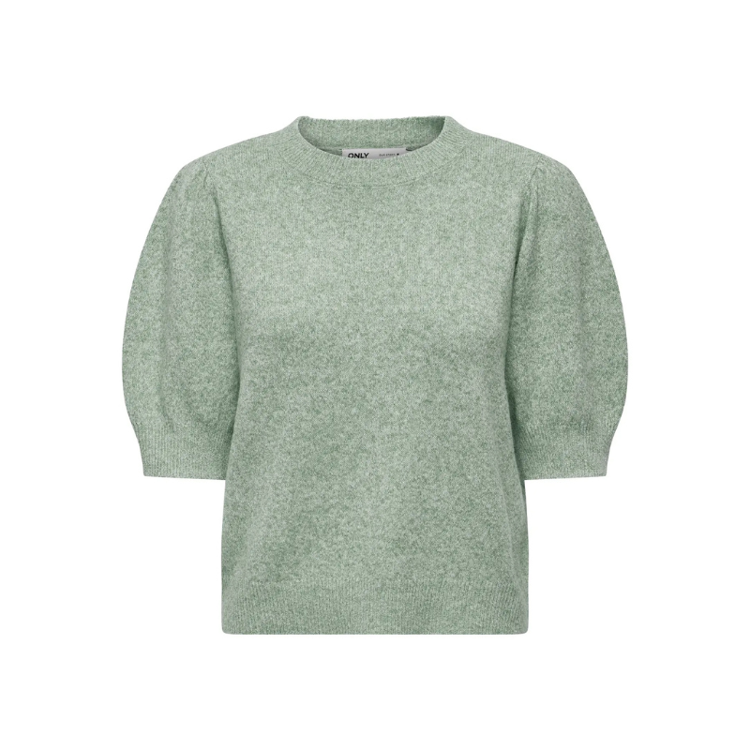 Onlrica strik t-shirt - Chinois green/w. melange