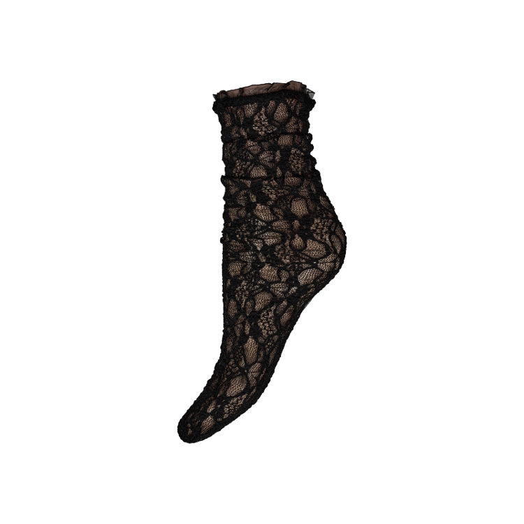 Hype the detail lace strømpe - Black (1100)