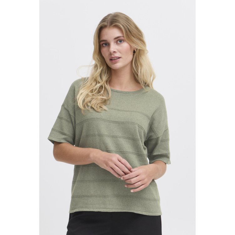 Frsinne strik t-shirt - Agave green