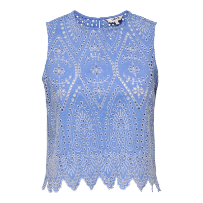 Onltulum top - Blue bonnet/bright white