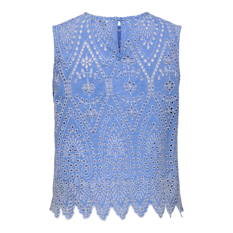 Onltulum top - Blue bonnet/bright white