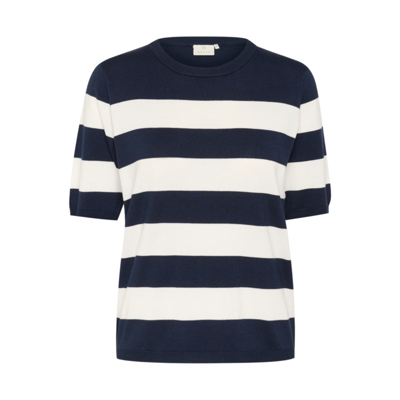 Kalizza strik bluse - Midnight/Chalk wide stripe