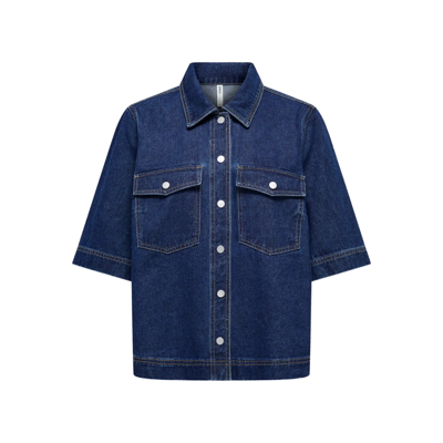 Onlbelle skjorte - Dark blue denim