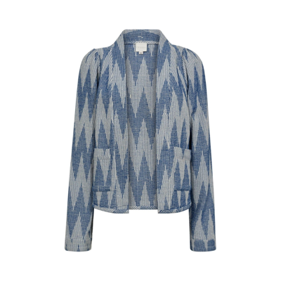 Augustego jakke - Blue jacquard