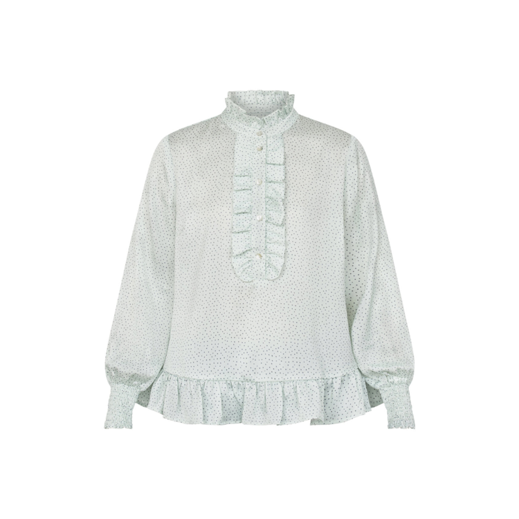 Love947-3 bluse - Mint dot
