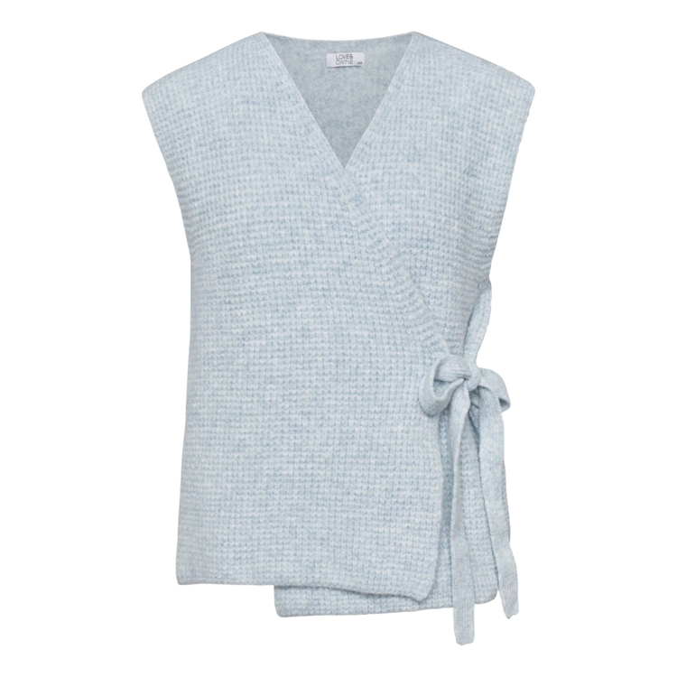 Love1187 vest - L. blue mel.