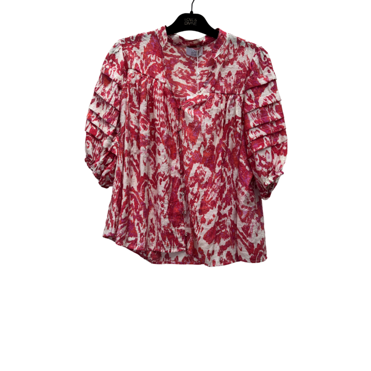 Love1336-1 bluse - Red ethic
