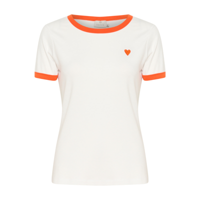 Kalilian t-shirt - Chalk/grenadine heart