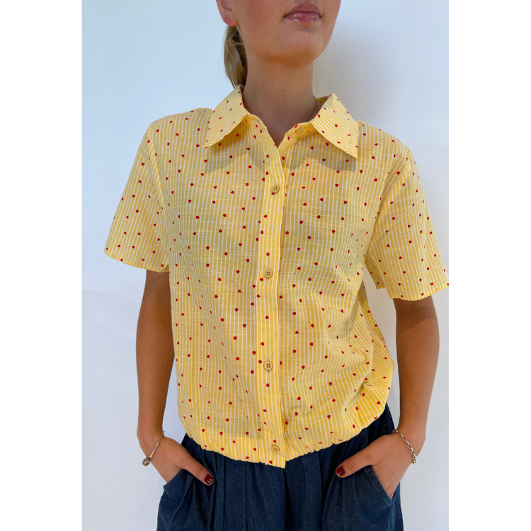Gufo bluse - Yellow/cream