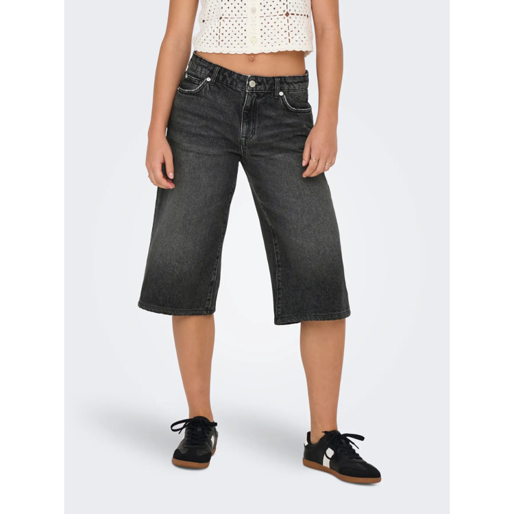 Onlcabain shorts - Black denim