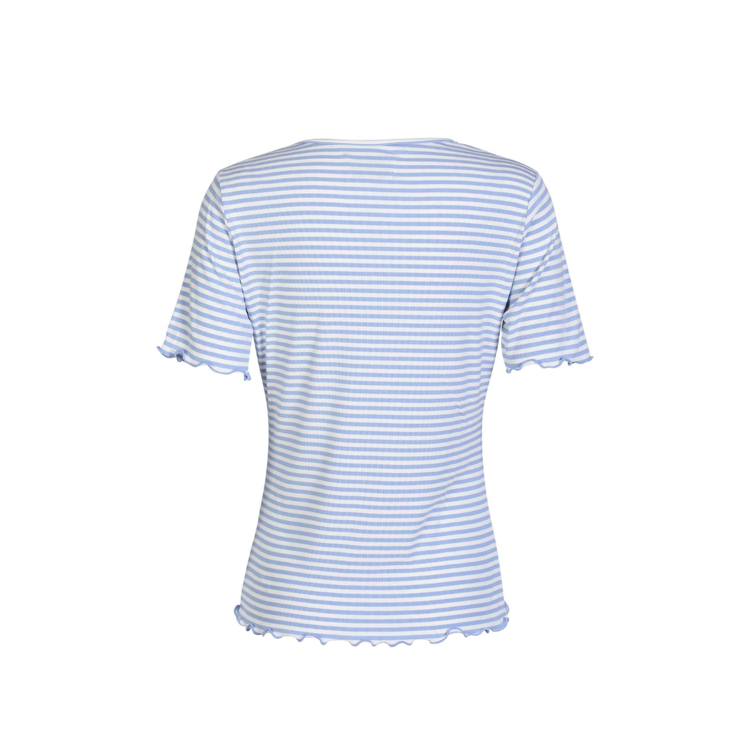 Natalia ss blue - Light blue white stripe