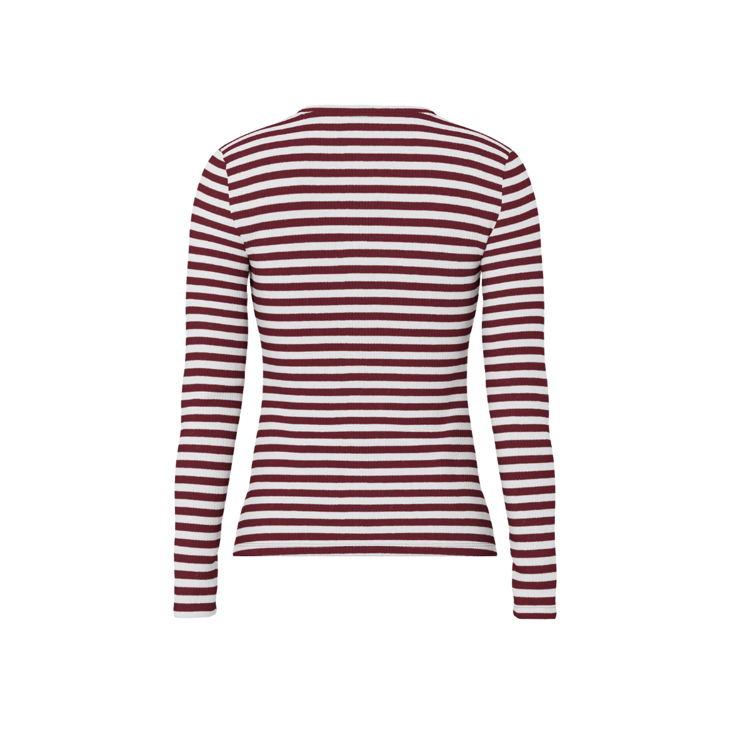 Pcruka bluse - Tawny port/cloud dancer