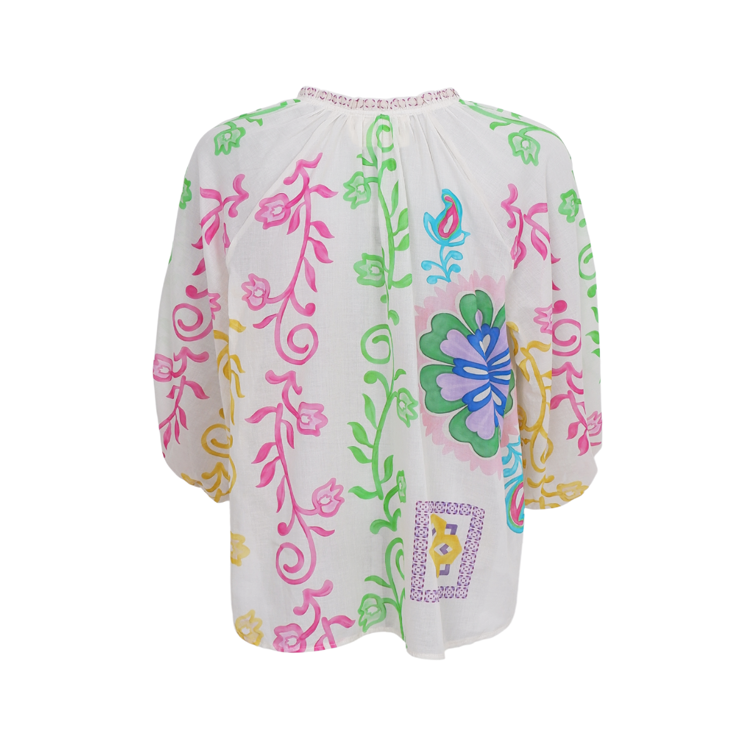 Bcsun bluse - White flower