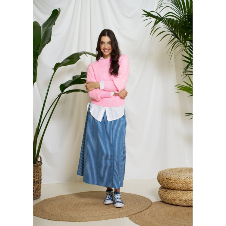Mdcemeline nederdel - Medium blue
