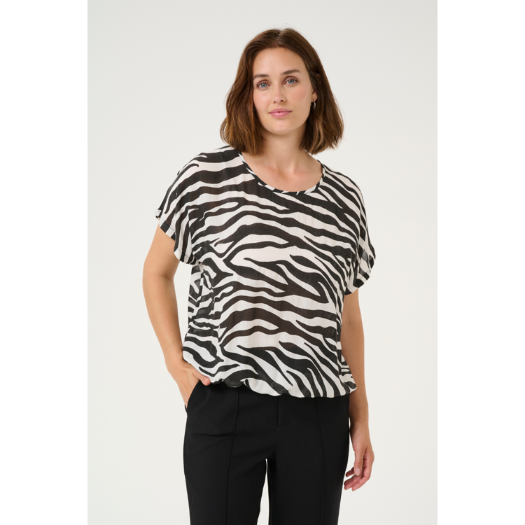 Kaamber t-shirt - Black/chalk animal
