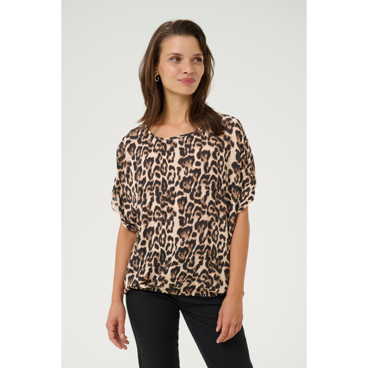 Kaamber t-shirt - Naturel leopard