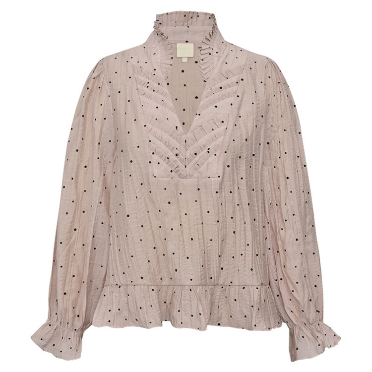 Nazligo bluse - Rose black dots