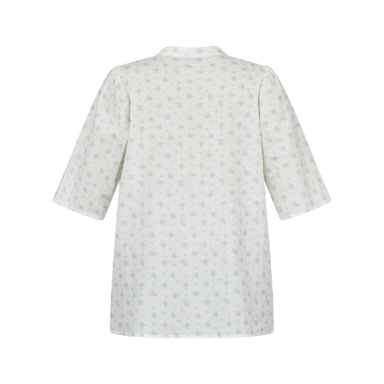 Love1291 bluse - Cream/blue
