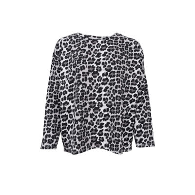 Bcava sweatbluse - Lt. grey leo