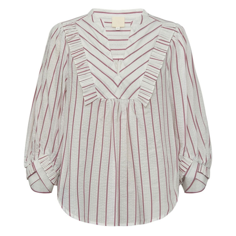 Sophiago bluse - Rosa - creme stripe