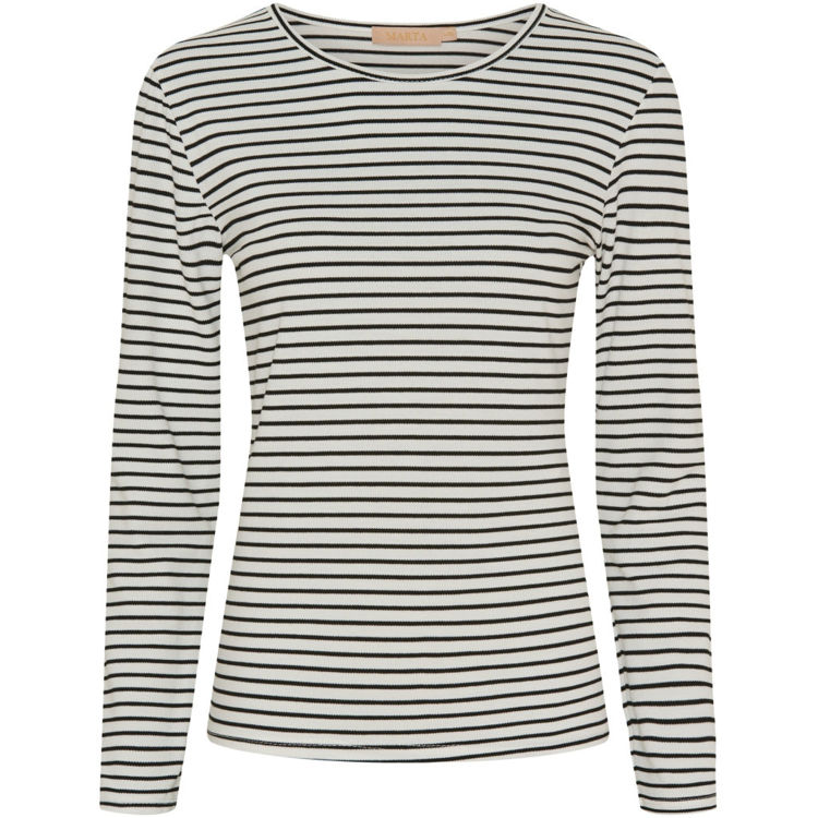 MdcNancy bluse - Black/White