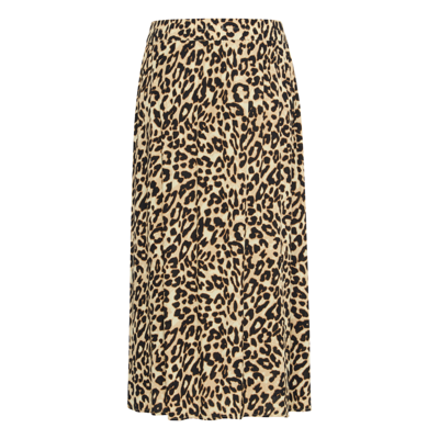 Frease nederdel - Brown leopard art