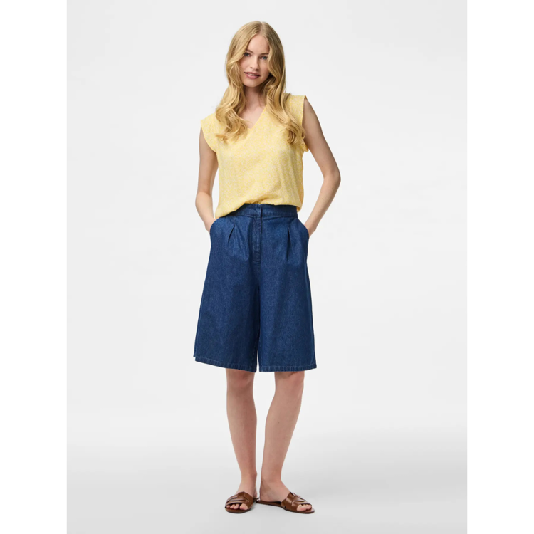 Pctenim shorts - Medium blue denim