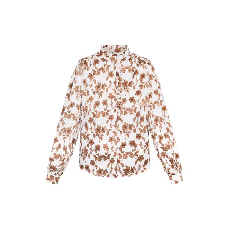 Virsa skjorte - Cognac flower